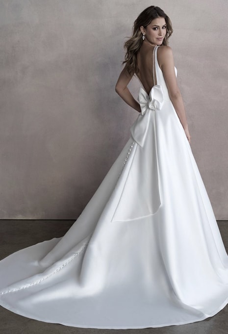 back details on allure bridal 9813 wedding gown