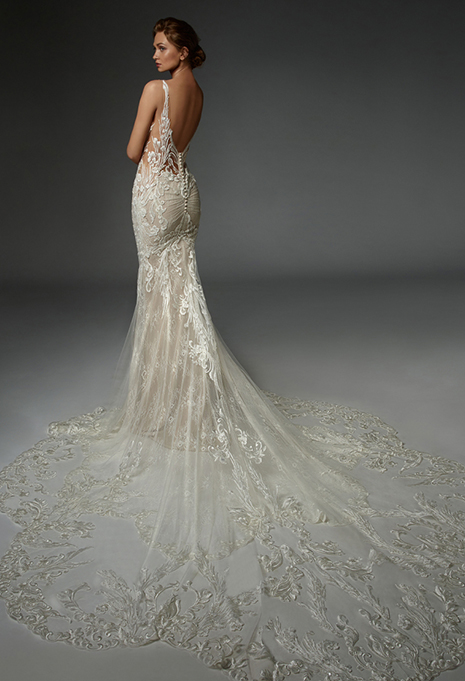 elysee francoise wedding gown train