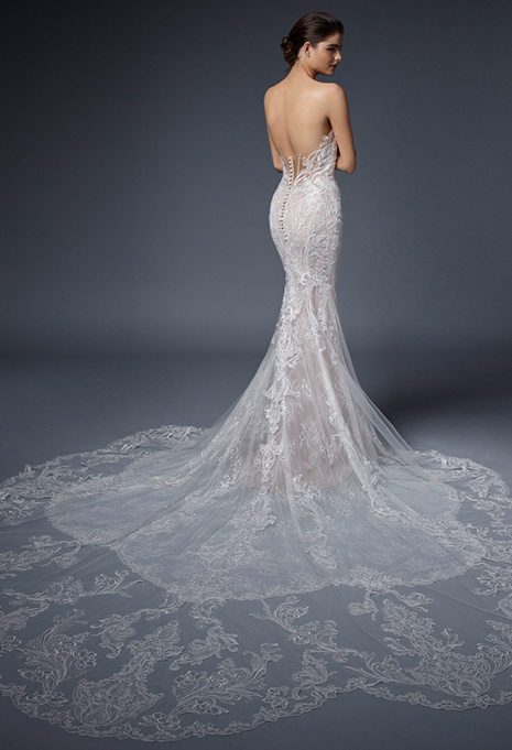 elysee-petra-dress-back back and train of elysee petra wedding dress