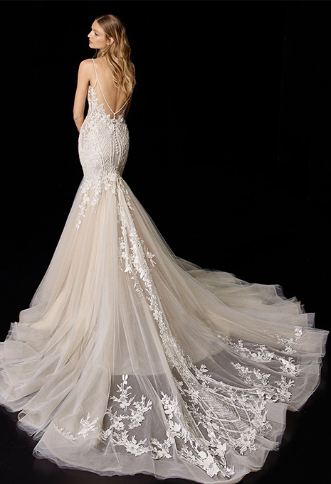 train on enzoani perla wedding dress