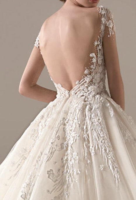 pronovias-privee-ginni-back-close-up back line on pronovias privee ginni dress