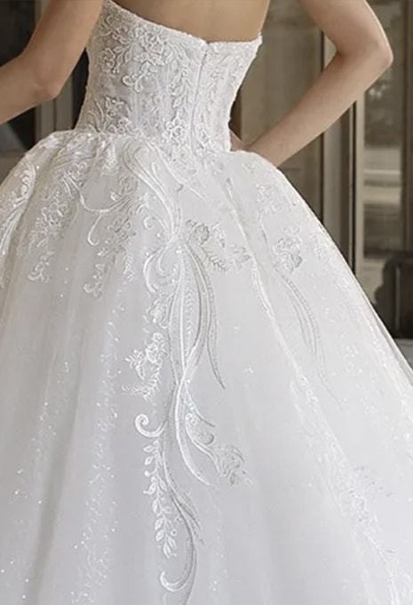 back details on pronovias privee bondi wedding gown