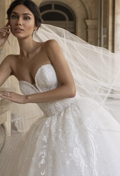 pronvias-bondi-front-close-up pronovias privee bondi with veil