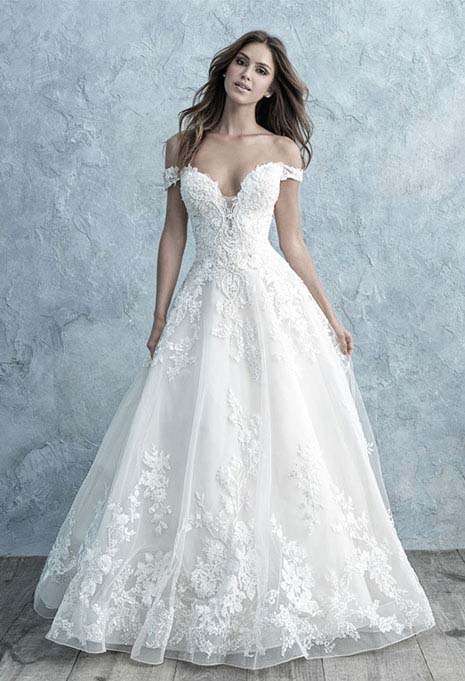 allure bridal front of style 9681 ballgown dress