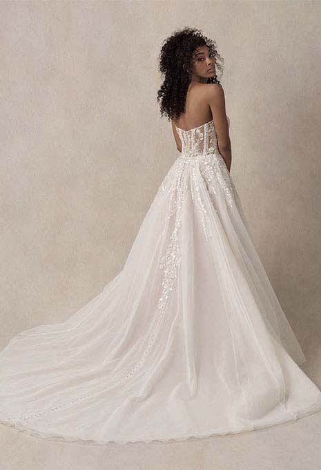 back of Allure Bridals ball gown dress style 9852