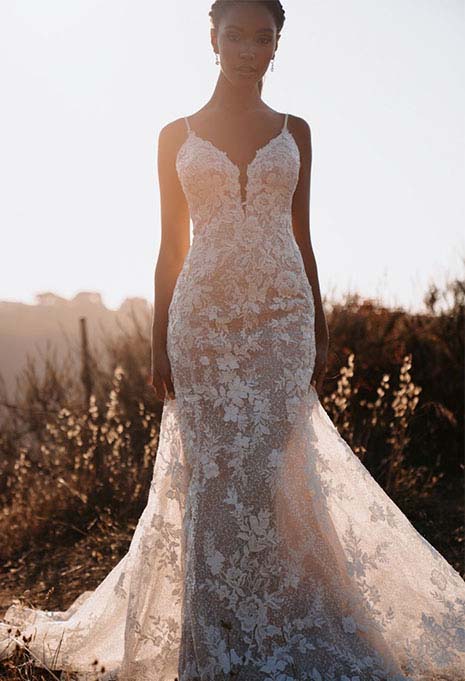 front of allure bridals sheath dress style 9901