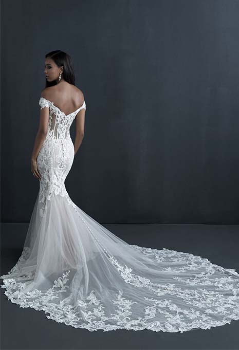 allure couture mermaid dress style C602 full train