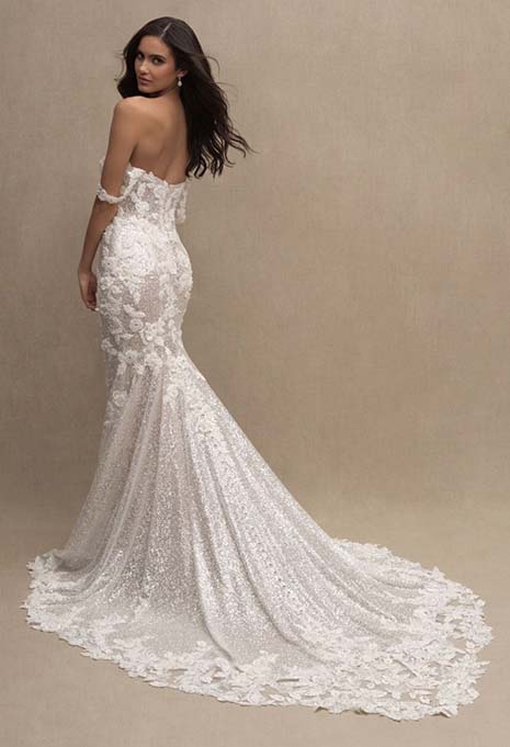 allure couture mermaid dress style C626 train