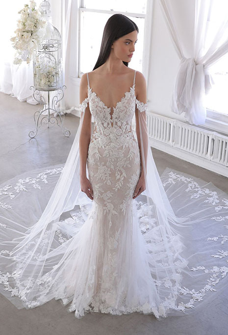 front view of olana wedding gown