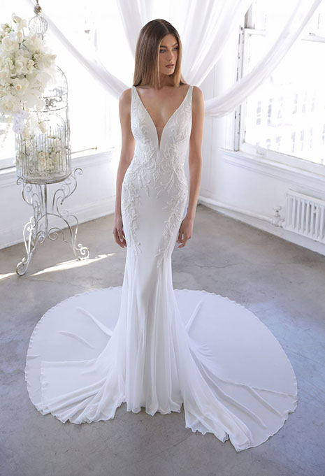 blue-olivette-dress-image-1 bride wearing olivette style wedding dress