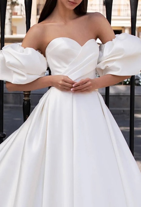 close-up of Pronovias Ixion wedding dress
