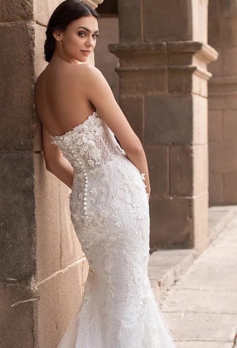 back side view of Pronovias Aethra wedding dress