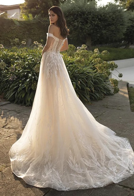 pronovias-cloe-dress-image-2 back view of Pronovias Cloe wedding dress