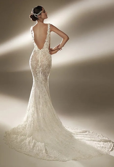 pronovias-eastwood-dress-image-4 back view of Pronovias Eastwood wedding dress