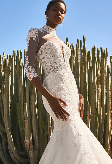 close-up of Pronovias Fingal wedding dress