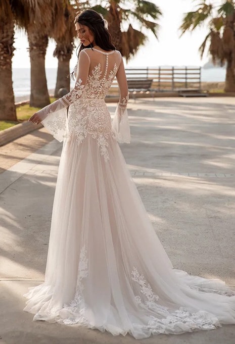 pronovias-tyson-dress-image-1 back side view of Pronovias Tyson wedding dress