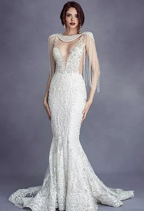 stephen-yearick-14264-dress-image-1 bride wearing stephen yearick 14264 wedding gown