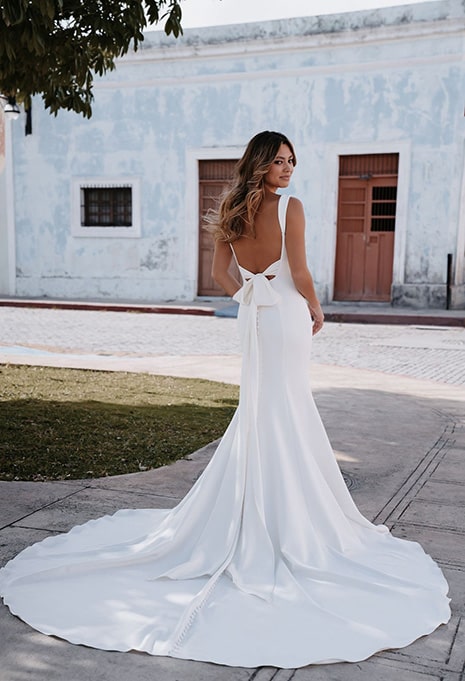 full back view of allure bridals 9965 wedding dress