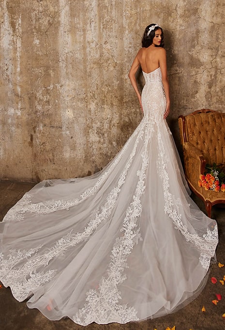 back of calla blanche miku wedding gown