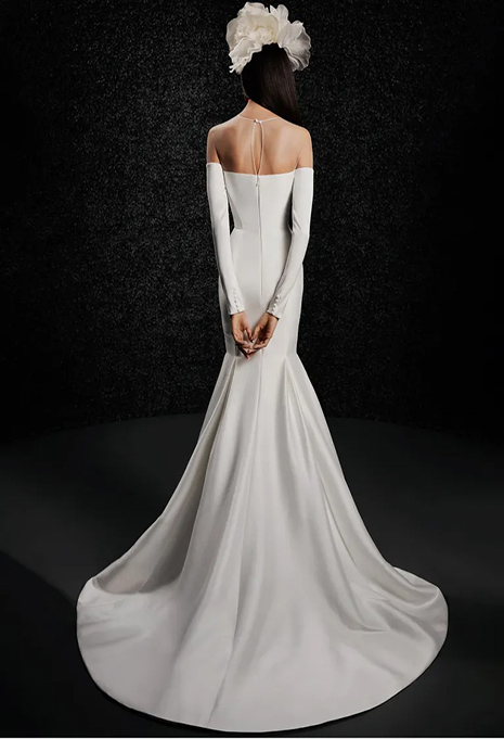 back of vera wang mishell wedding gown