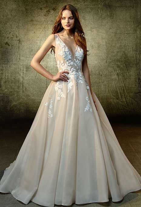blue-by-enzoani-lennox-dress-image-2 front view of Blue by Enzoani Lennox dress