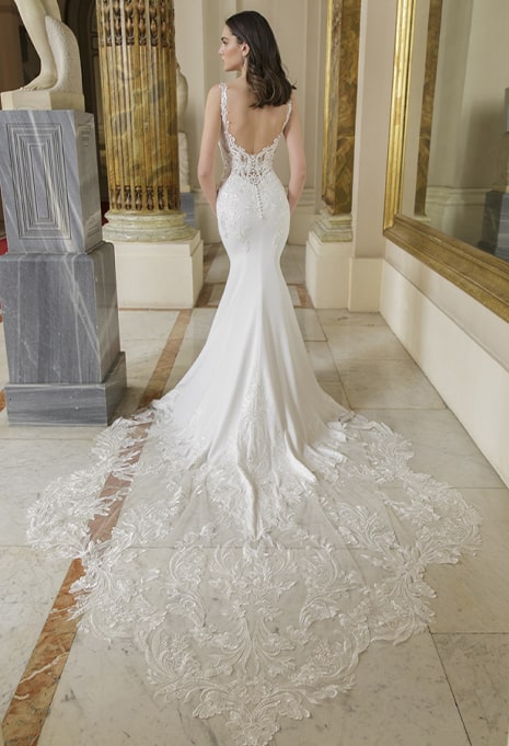 back of elysee harlow wedding gown