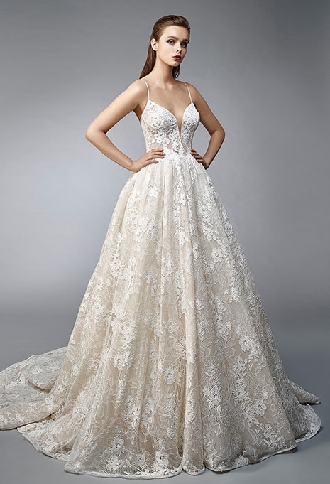 front view of Enzoani Nalee wedding dress