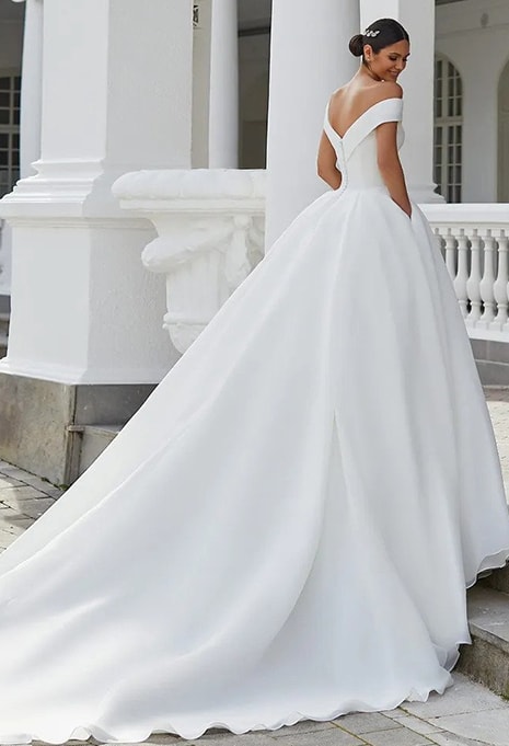 pronovias-farrah-dress-image-2 back view of Pronovias Farrah wedding dress