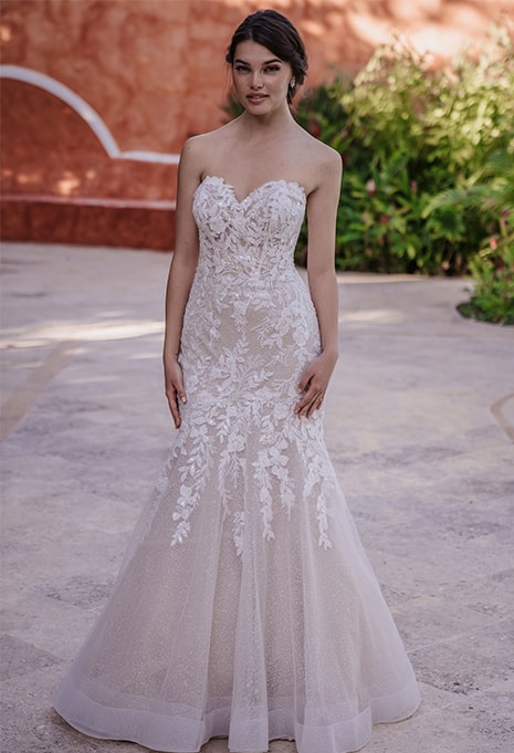 allure bridal 9960 wedding dress front view