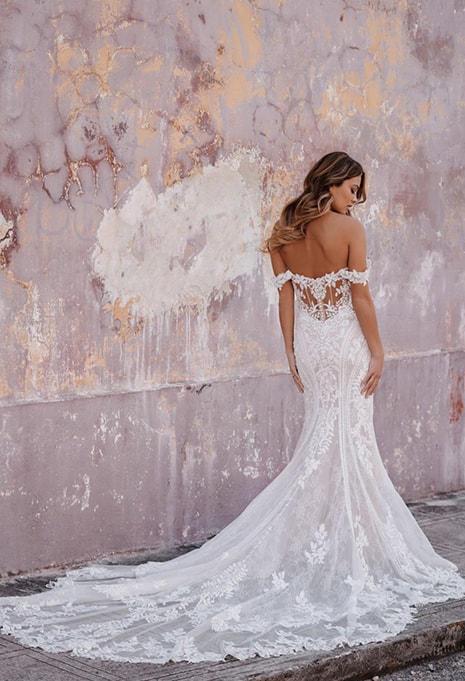 side view of allure bridal 9962 wedding dress