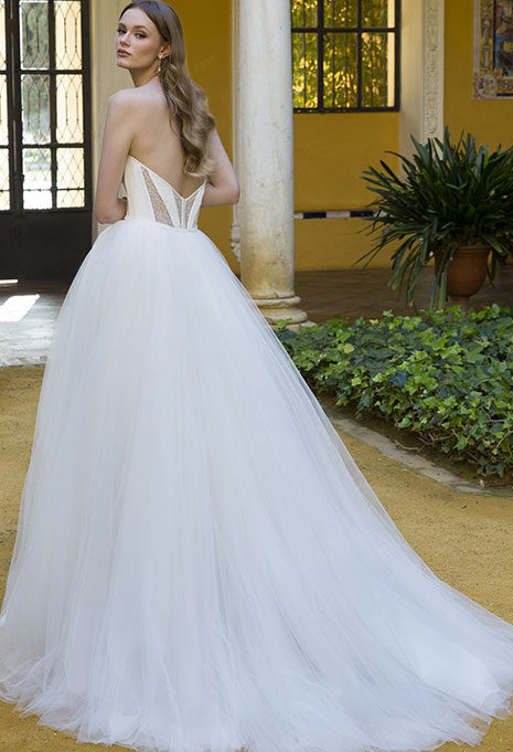 blue-by-enzoani-penina-wedding-gown-back back of blue by enzoani penina ball gown
