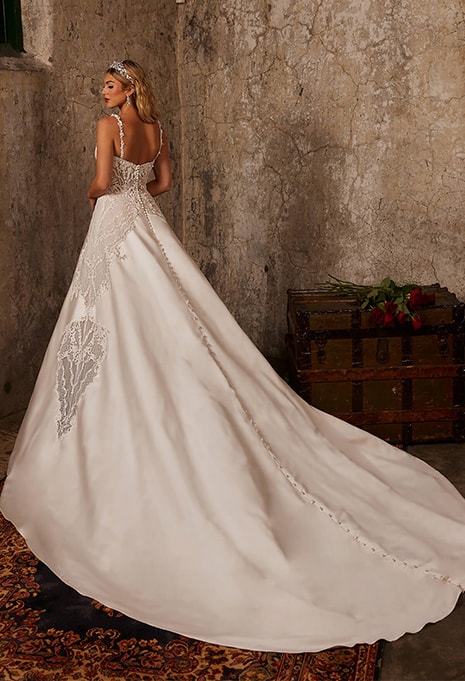 calla-blanche-clara-dress-image-2 back view of Calla Blanche Clara wedding dress