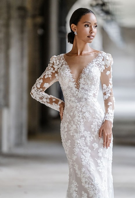 allure-bridals-c650-dress-image-4 front view of Allure Bridals C650 wedding dress