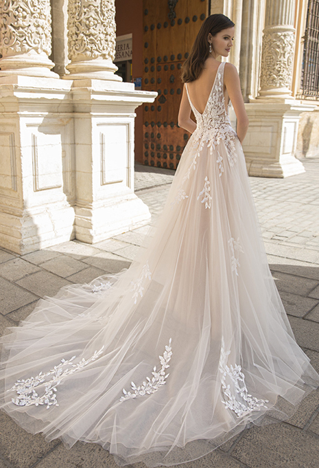 Angelique formal high hot sale slit lace dress