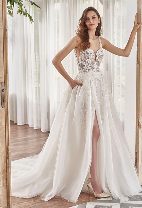 front view of PEN LIV Atlas wedding dress