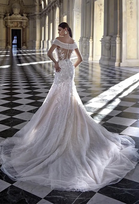 pronovias-privée-cassandra-dress-image-2 back view of Pronovias Privée Cassandra wedding dress