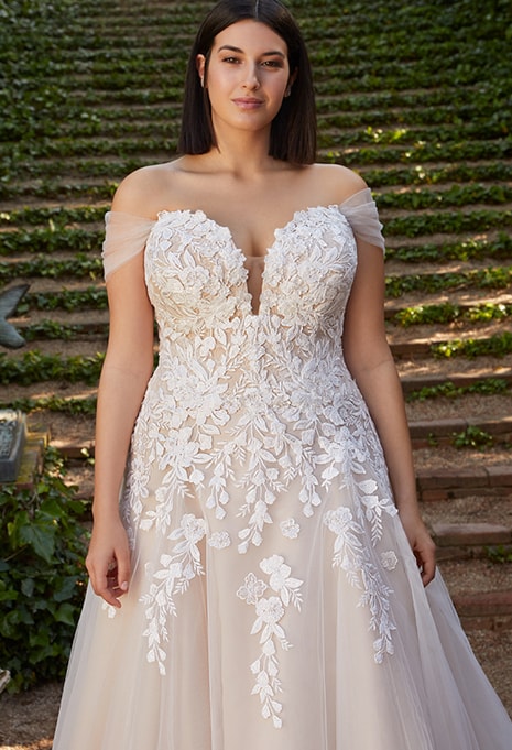 front view of Elysee Nathalie X Édition wedding dress