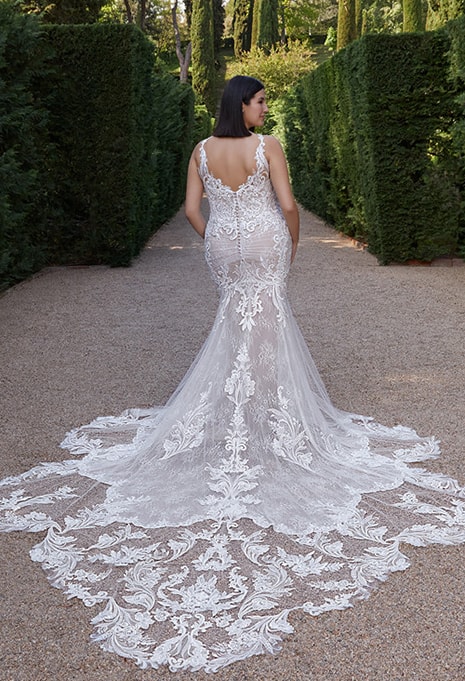 back view of Elysee Valliere X Édition wedding dress