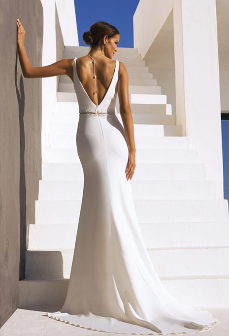 back view of Pronovias Alaia wedding dress