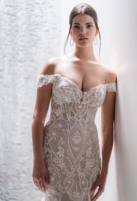 front view of Allure Bridals C685 wedding dress