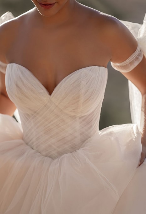 close-up of Allure Couture A1100 wedding dress