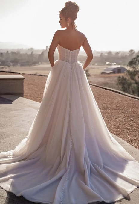 back view of Allure Couture A1100 wedding dress