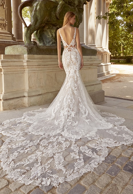 back side of Élysée Bellatrix wedding dress