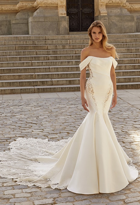 front view of Élysée Lara wedding dress