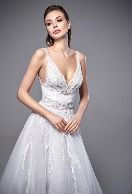front view of the olympia sposa 11GE wedding dress