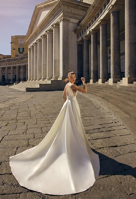 side view of Olympia Sposa SS3013 wedding dress