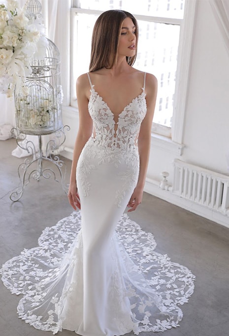 front view of Blue by Enzoani Oliviana wedding dress