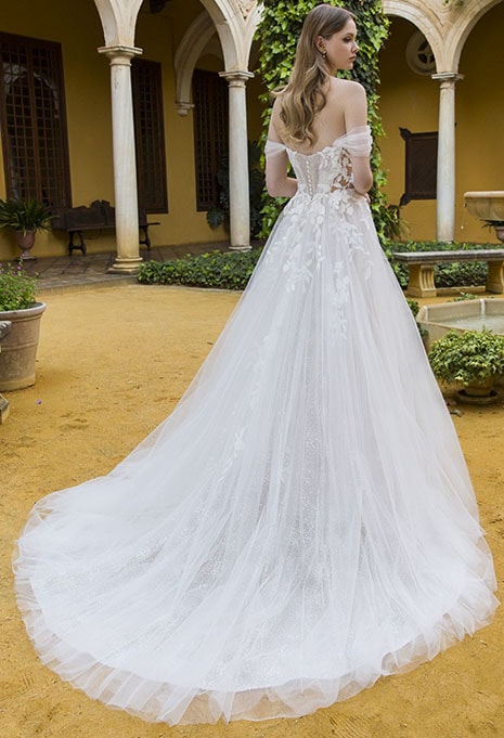 blue-by-enzoani-pia-dress-image-1 back side of Blue by Enzoani Pia wedding dress