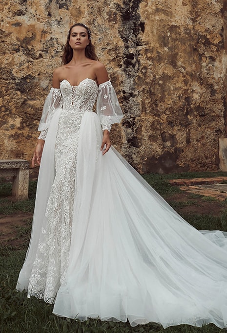 Try on the Calla Blanche Elmira Gown in Los Angeles CA Karoza