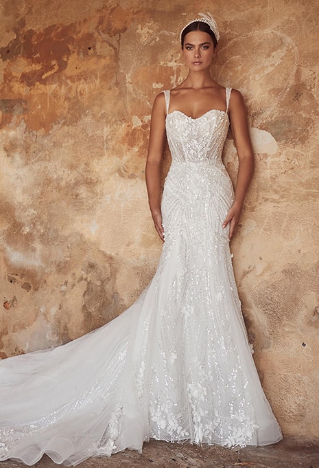 Calla Blanche Meghan wedding dress